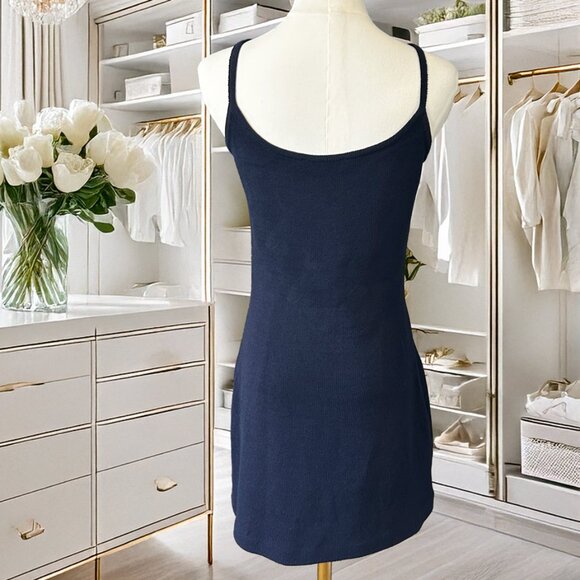 St John Collection by Marie Gray Navy Blue Knit Dress in Women's Size 6 Vintage - Picture 2 of 4